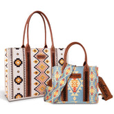 Wrangler Western Pattern Canvas Tote Bags