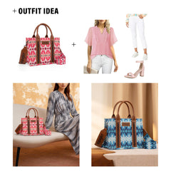 Wrangler Western Pattern Shoulder Crossbody Tote bags