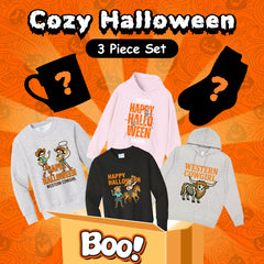 Cozy Halloween 3 Piece Set, Hoodie or Sweatshirt & Mug & Socks