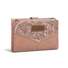Wrangler Floral Tooled Card Holder Bi-Fold Wallet