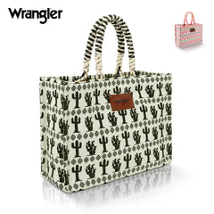 Wrangler Dual-Sided Print Weekender Tote Bag with Braided Handles