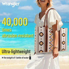 Wrangler Western Pattern Canvas Tote Bags