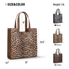 Wrangler Leopard Handbag – Multi-Pocket Shoulder Purse for Women