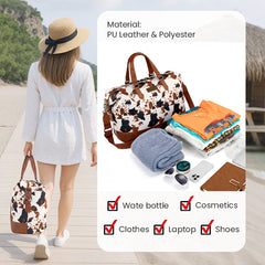 Wrangler Moo Moo Duffle Cow Print Travel Bag