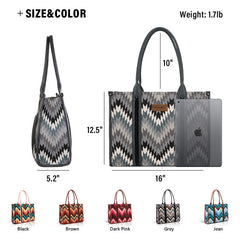 Wrangler Southwestern Pattern Print Tote Bags
