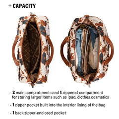 Wrangler Moo Moo Duffle Cow Print Travel Bag