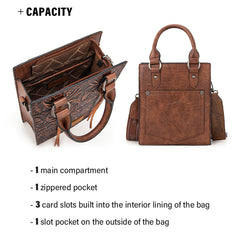 Wrangler Floral Tooling Crossbody Bag – Western Cowgirl Style