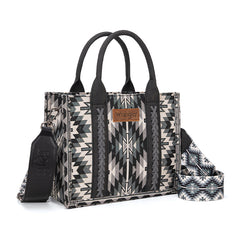 Wrangler Whipstitch Southwestern Pattern Dual-Sided Print Tote Bag