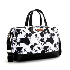 Wrangler Moo Moo Duffle Cow Print Travel Bag