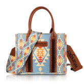Wrangler Southwestern Print Canvas Crossbody Tote Bags