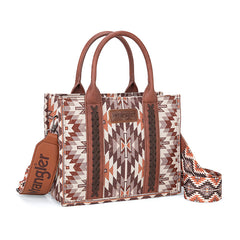 Wrangler Whipstitch Southwestern Pattern Dual-Sided Print Tote Bag