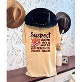 Western Style T-shirt, Western Style Letter T-shirt, Cotton Comfort Shirt, Chicken Tender