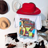 Western Style T-shirt, Western Style Letter T-shirt, Cotton Comfort Shirt, Margarita