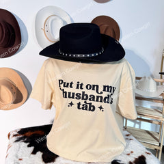 Western Style T-shirt, Western Style Letter T-shirt, Cotton Comfort Shirt, Put it on