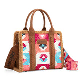 Wrangler Fluffy Sherpa Crossbody Tote Bags