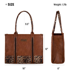 Wrangler Wide Leopard Print Tote Bag - Leopard