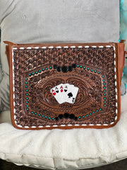 Western Delicate Handmade Bag, Genuine leather Purse