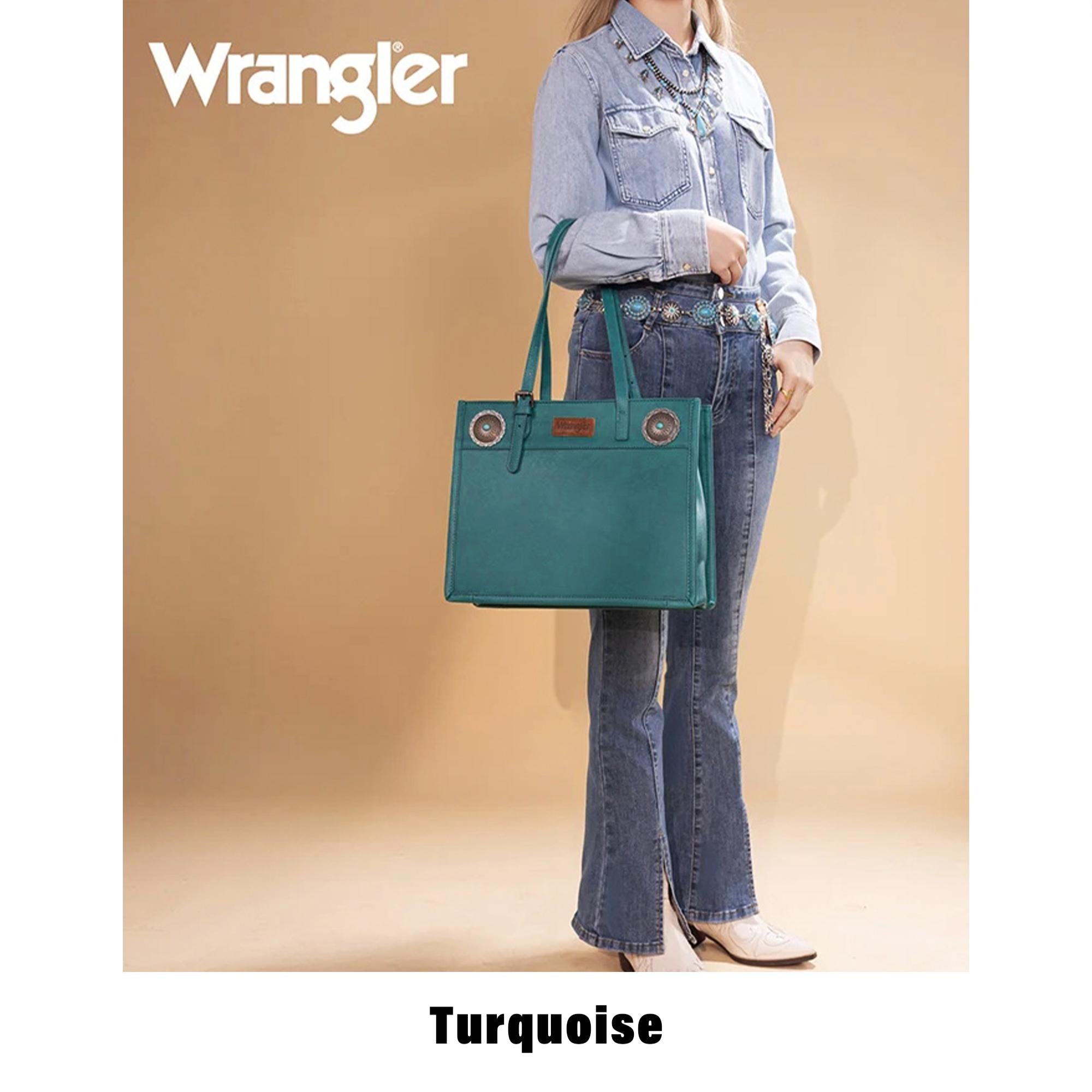Wrangler Concho Tote Bag – Western Cowgirl Shoulder Purse