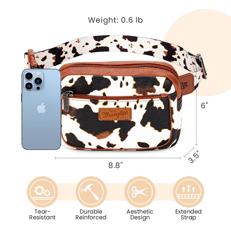 Wrangler Moo Moo Cow Print  Crossbody Bags