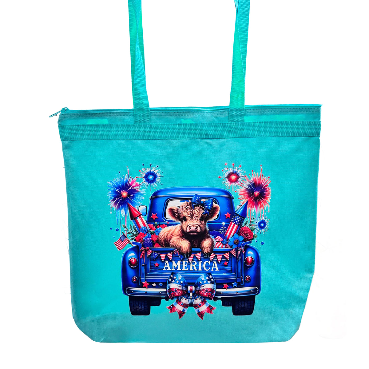 Car Cow Canvas Nylon Tote Bags
