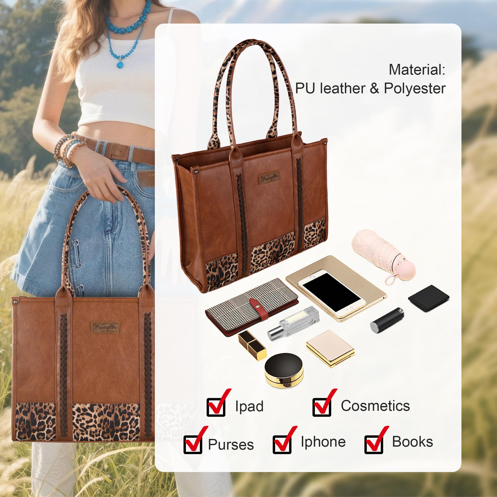 Wrangler Wide Leopard Print Tote Bag - Leopard
