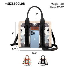 Wrangler Fluffy Sherpa  Crossbody Tote Bags
