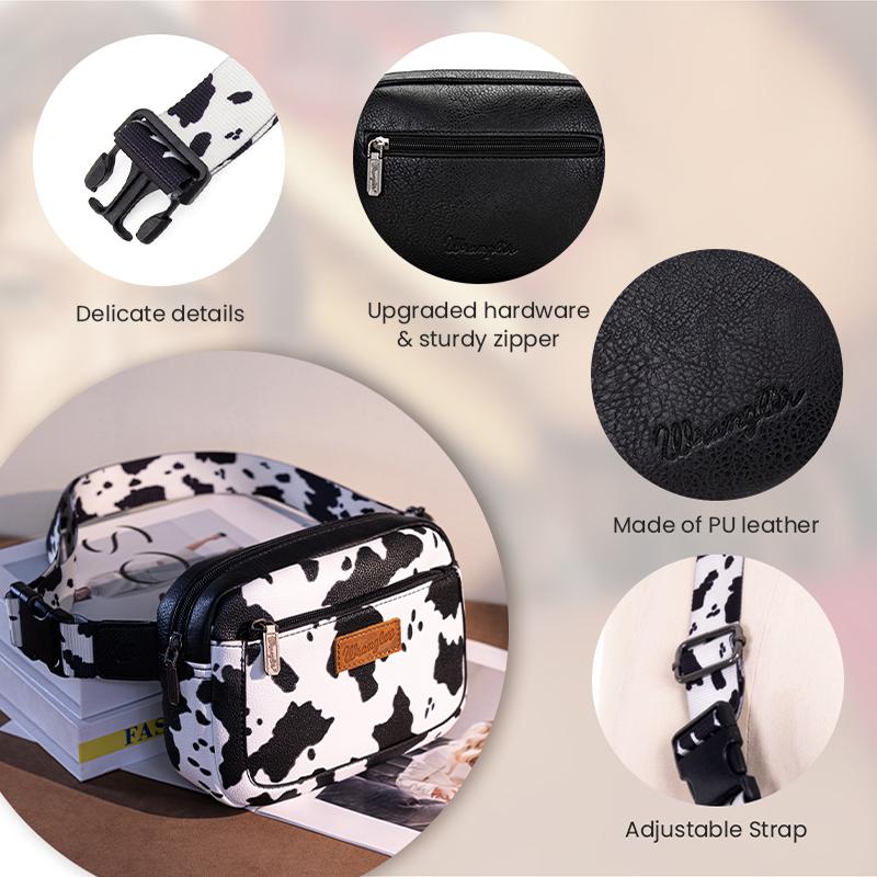Wrangler Moo Moo Cow Print  Crossbody Bags