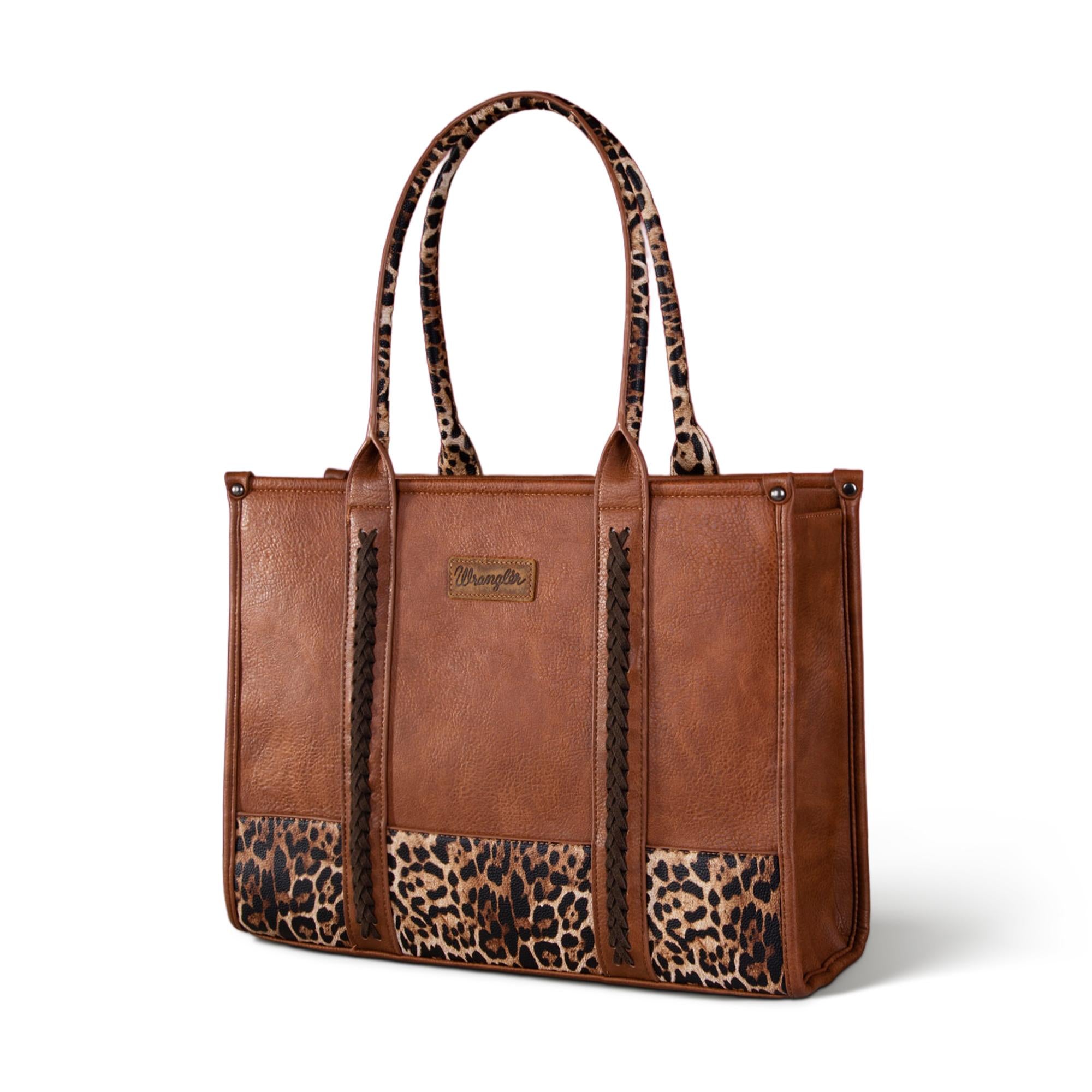 Wrangler Wide Leopard Print Tote Bag - Leopard