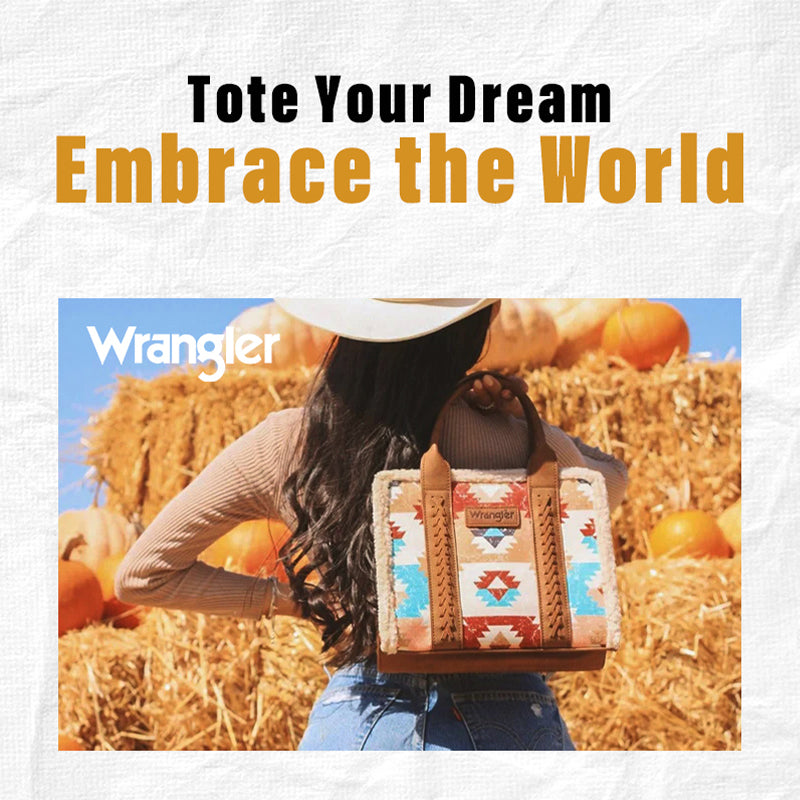 Wrangler Fluffy Sherpa  Crossbody Tote Bags