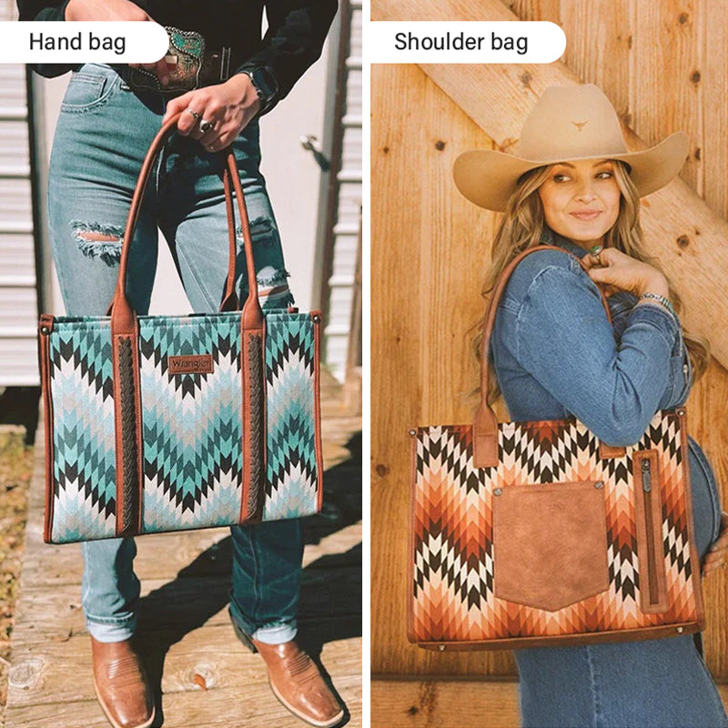 Wrangler Southwestern Pattern Print Tote Bags