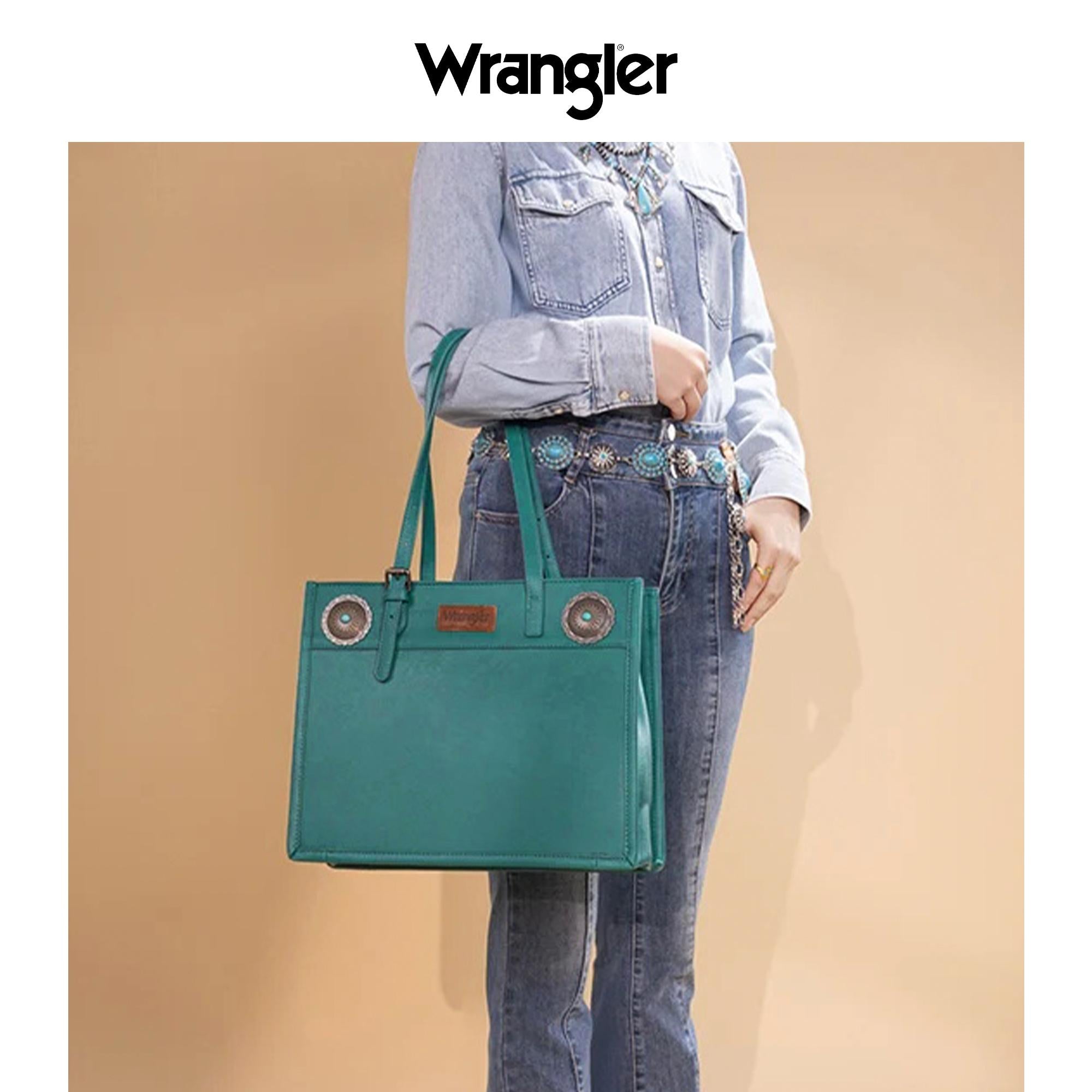 Wrangler Concho Tote Bag – Western Cowgirl Shoulder Purse