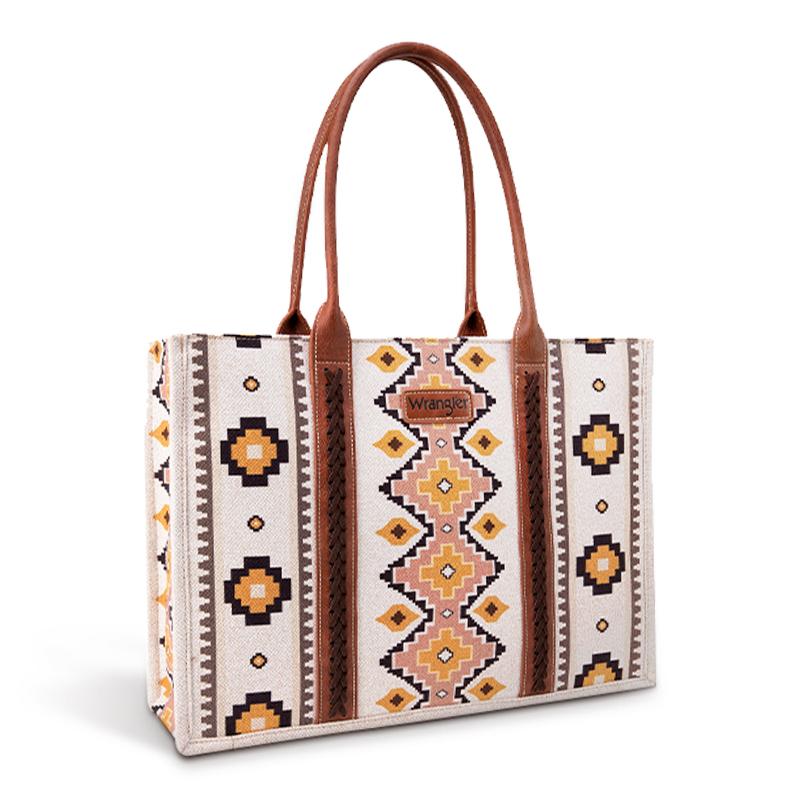 Wrangler Western Pattern Canvas Tote Bags