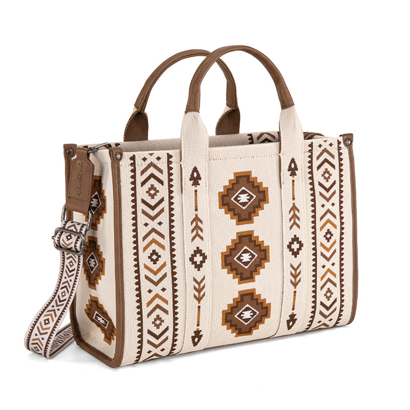 Montana West Aztec Retro Arrows Dual Sided Print Wide Tote