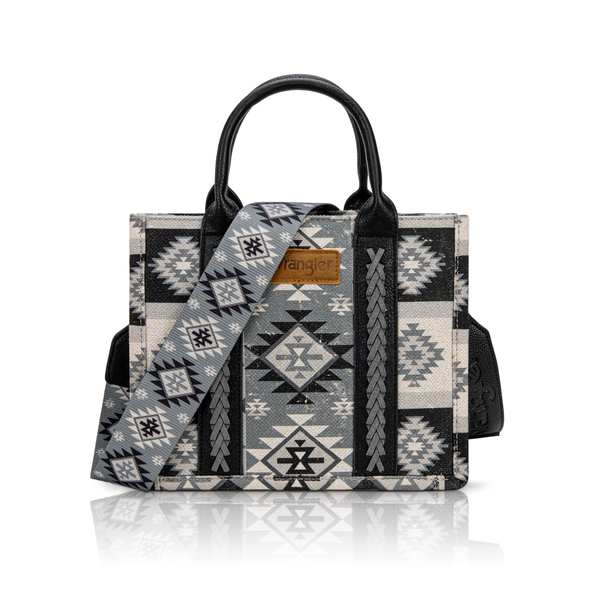 Wrangler Southwestern Print Dual-Sided Crossbody Tote Bag