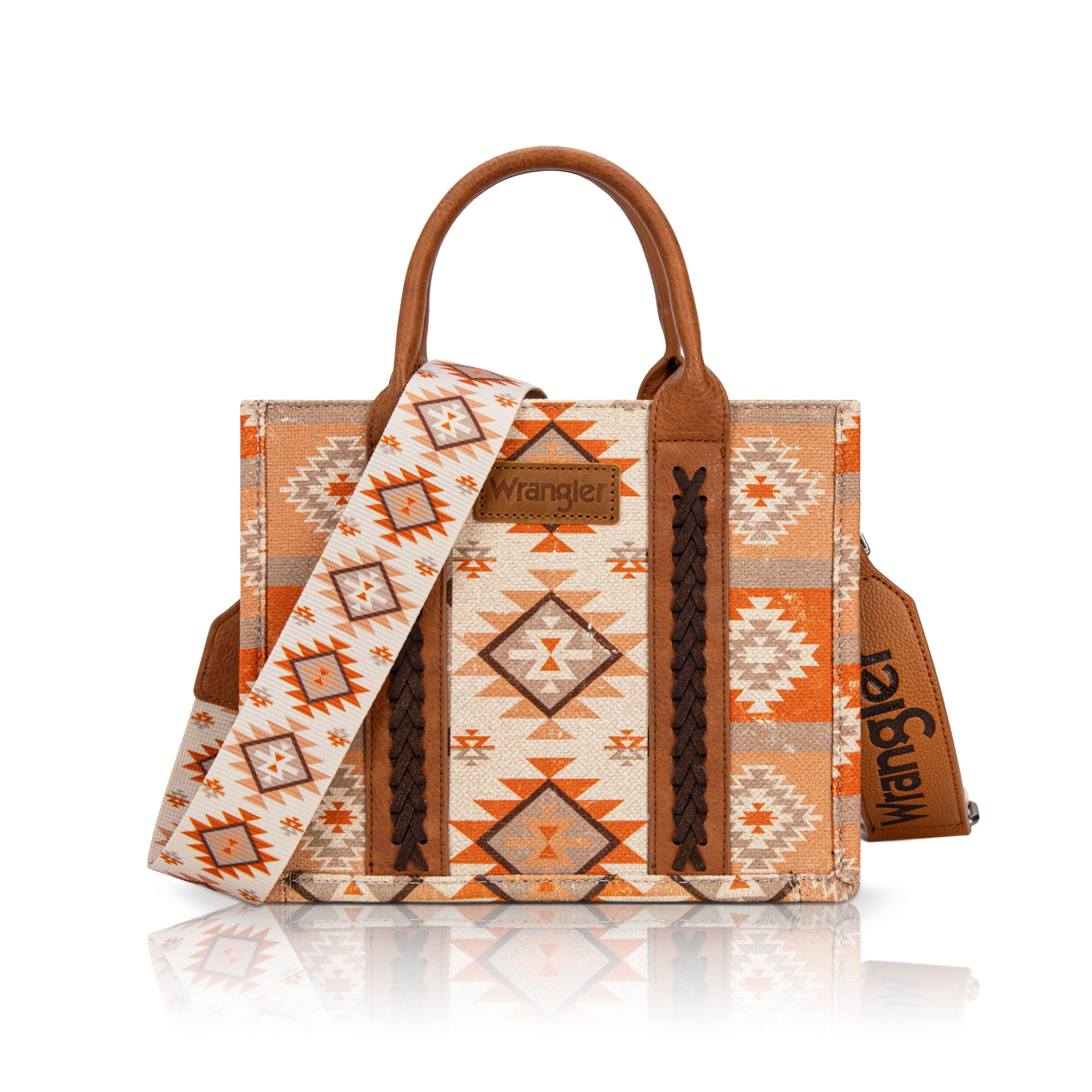 Wrangler Southwestern Print Dual-Sided Crossbody Tote Bag