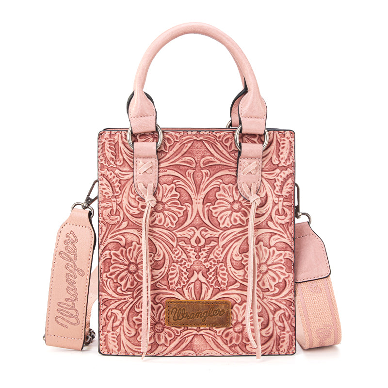 Wrangler Floral Tooling Crossbody Bag – Western Cowgirl Style