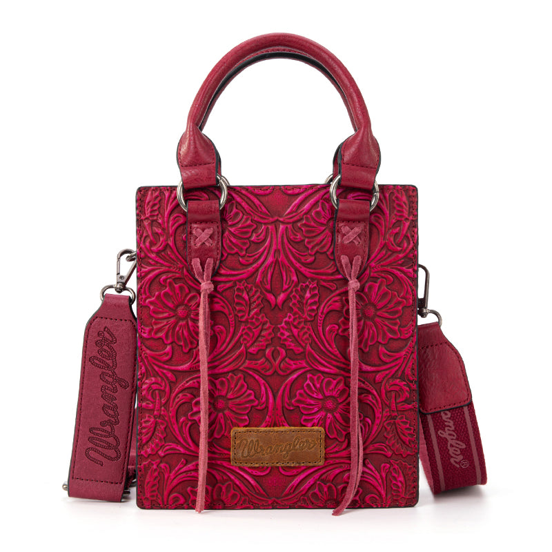 Wrangler Floral Tooling Crossbody Bag – Western Cowgirl Style