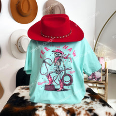 Western Style T-shirt, Western Style Letter T-shirt, Cotton Comfort Shirt, Ropin