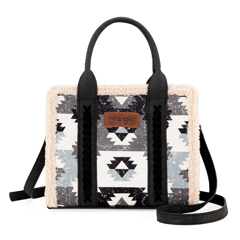 Wrangler Fluffy Sherpa  Crossbody Tote Bags