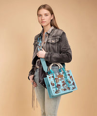 Wrangler Southwestern Print Rope Crossbody Tote