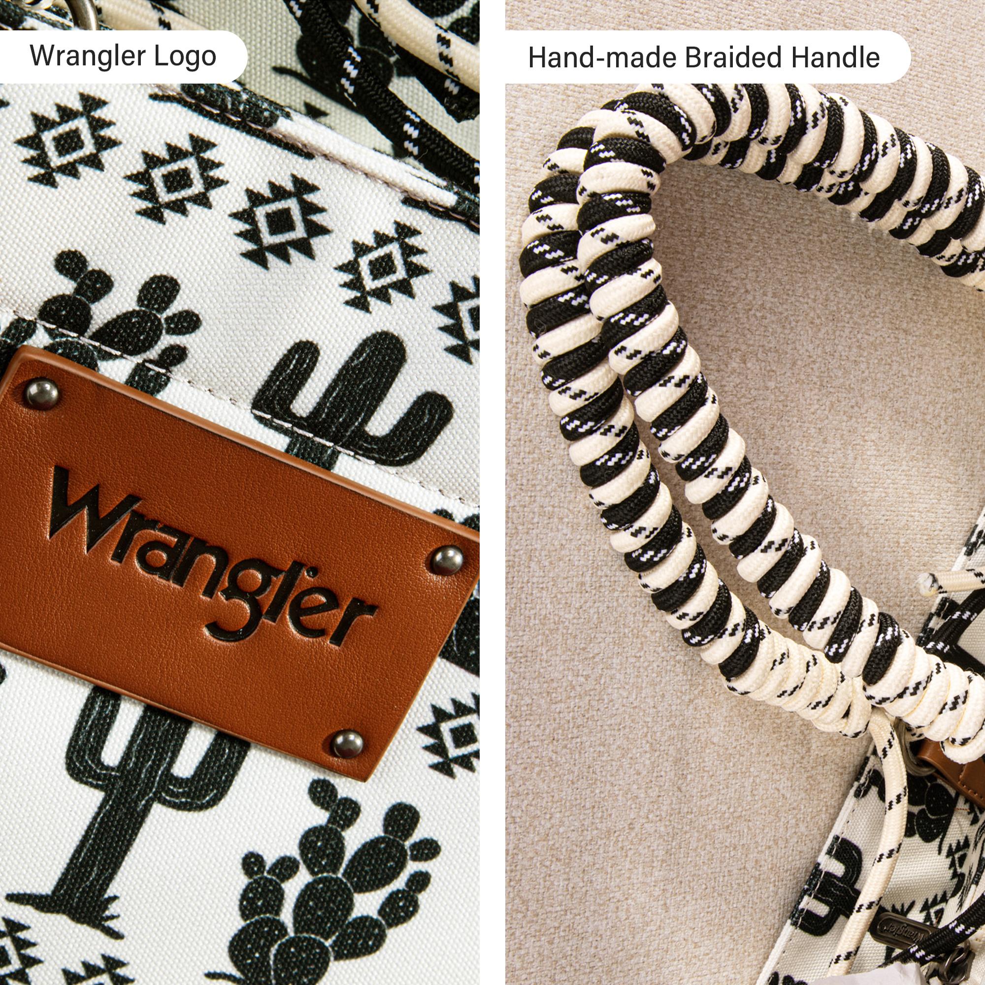 Wrangler Dual-Sided Print Weekender Tote Bag with Braided Handles
