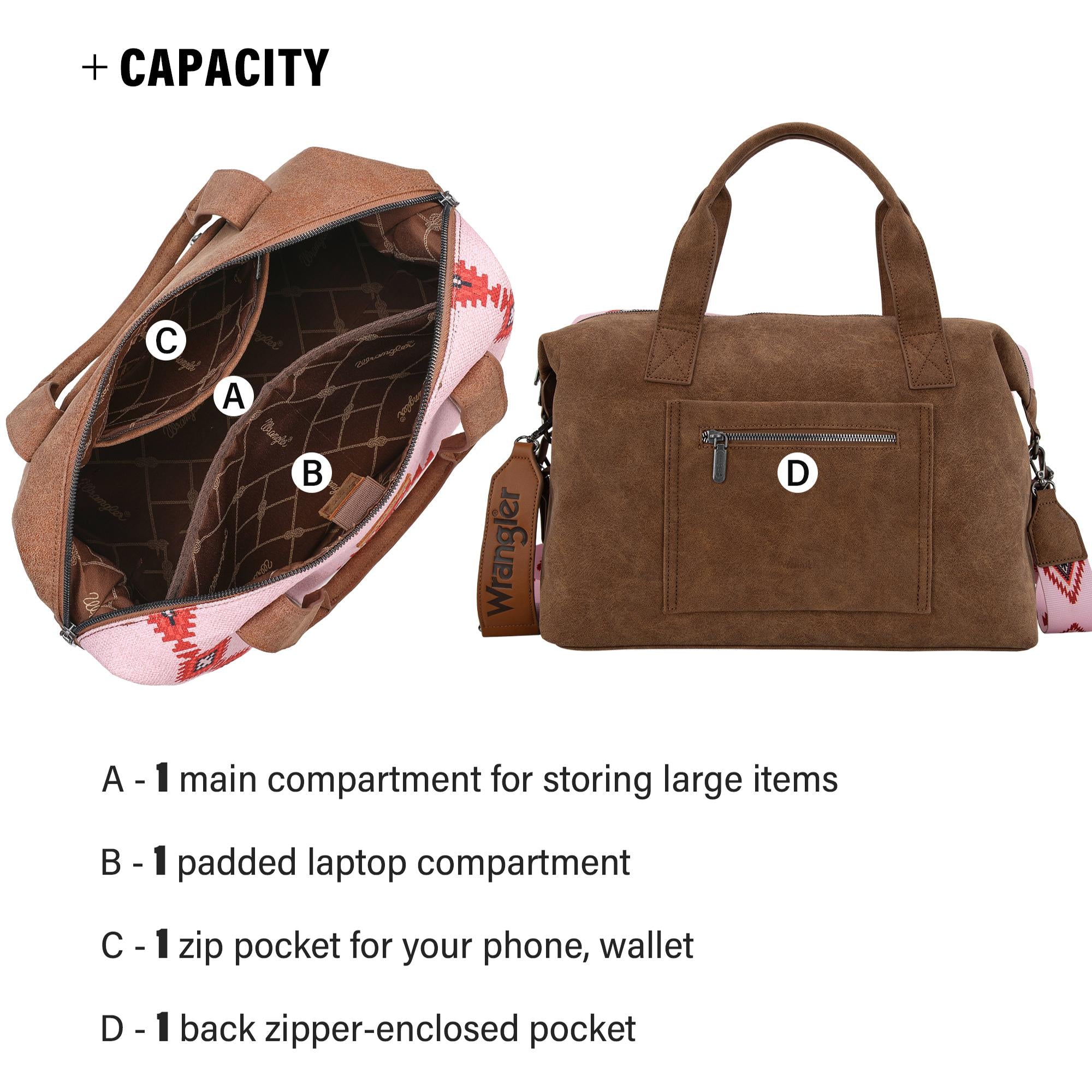 Wrangler Knitted Duffle Bag with Trolley Sleeve – Women’s Travel Tote
