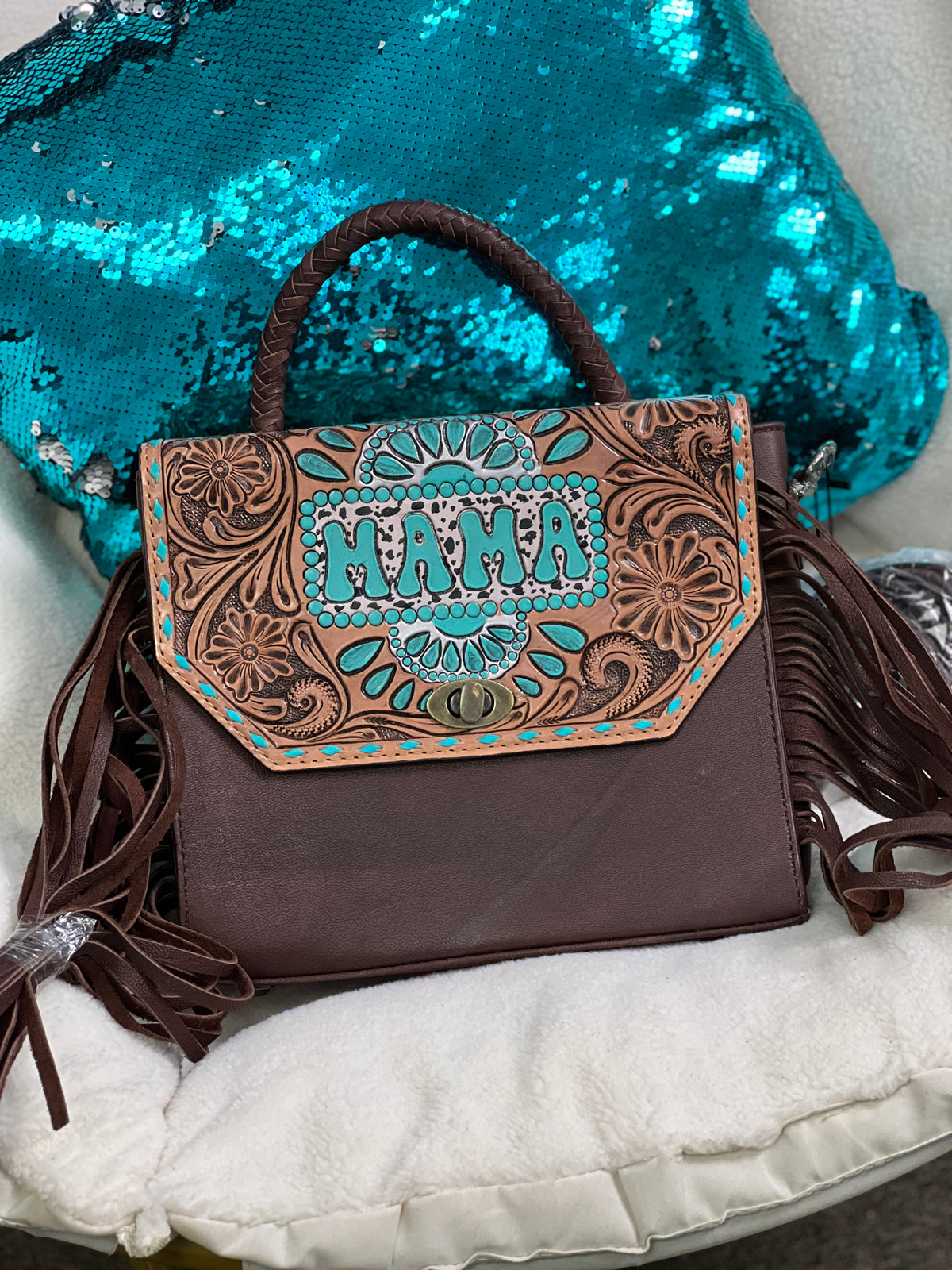 Western  Delicate Handmade Bag, Genuine leather Purse