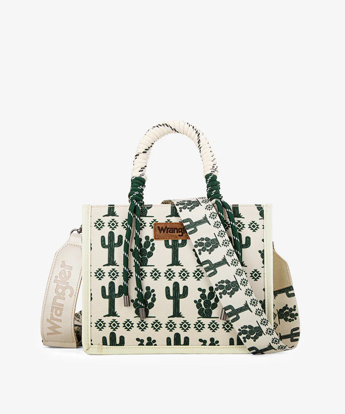 Wrangler Southwestern Print Rope Crossbody Tote